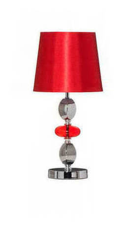 Isabella Red Glass Table Lamp.
